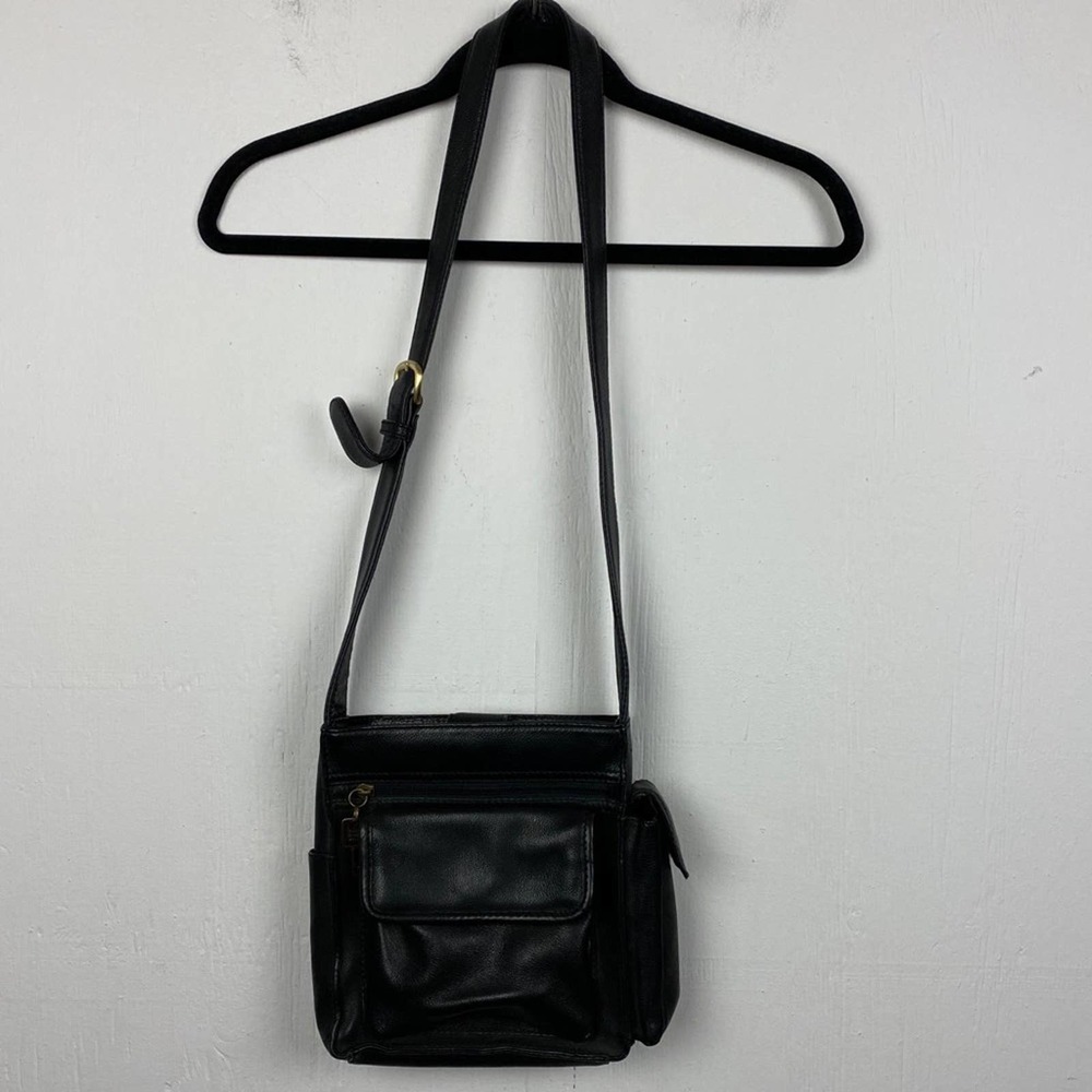 Fossil Classic 75082 Black Leather Shoulder Bag